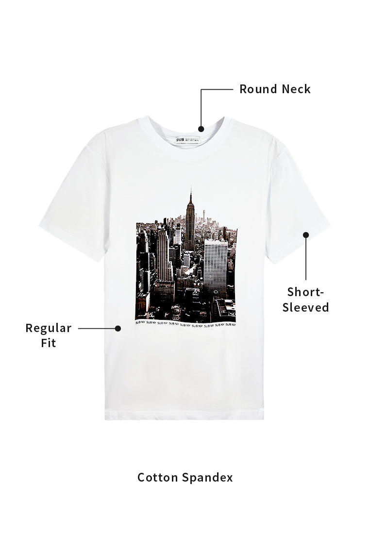 Men Short-Sleeve Graphic Tee - White - M3M705