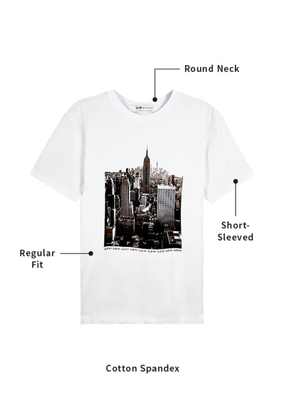 Men Short-Sleeve Graphic Tee - White - M3M705