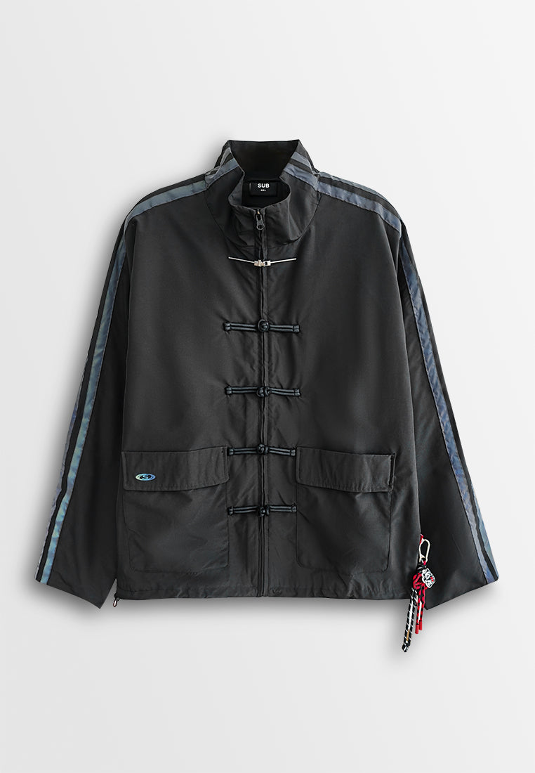 Men Oversized Tang Suit Jacket - Black - 510309