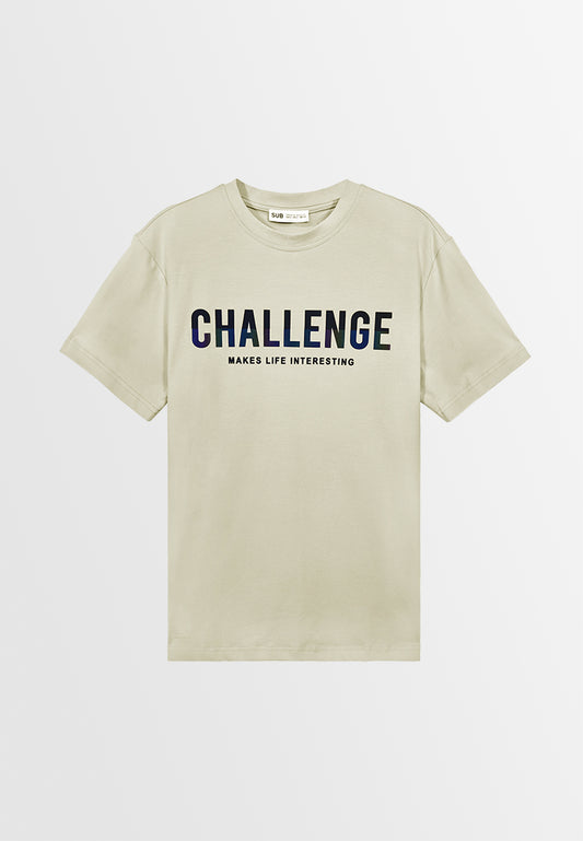 Men Short-Sleeve Graphic Tee - Khaki - 310060