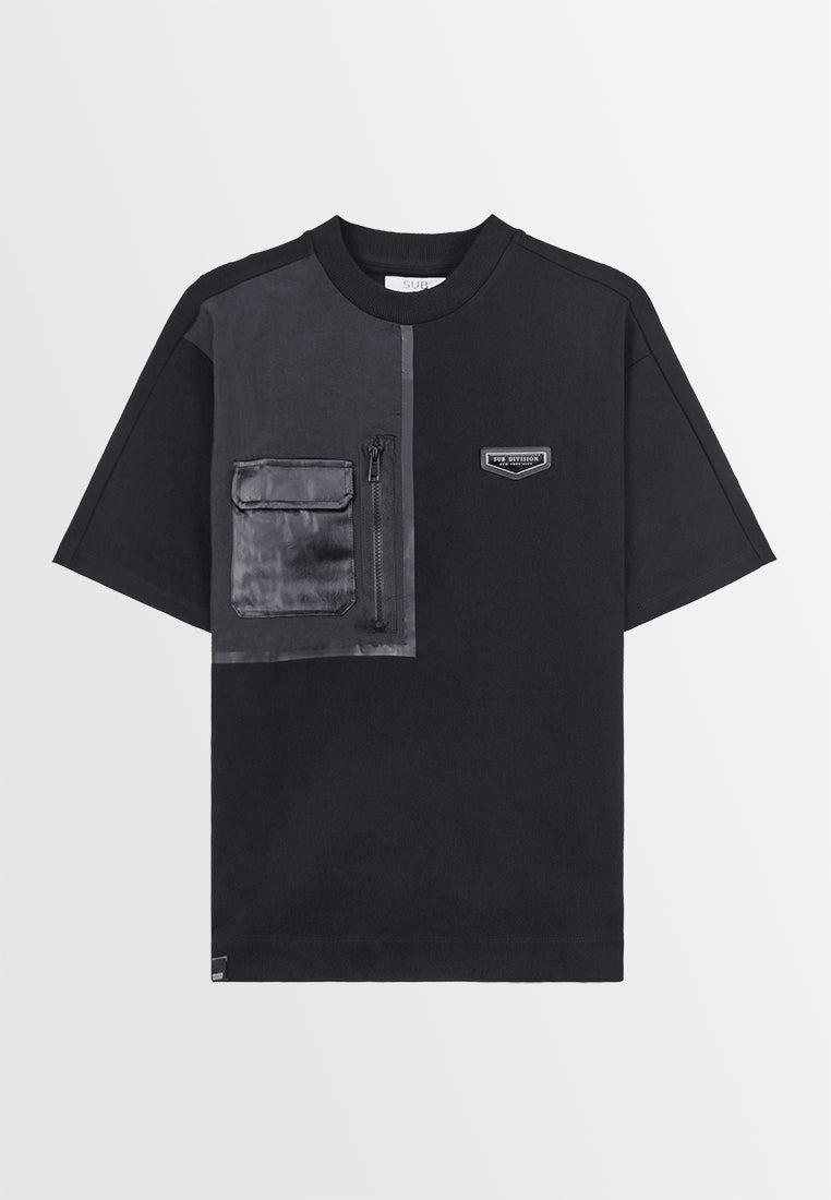 Men Short-Sleeve Fashion Tee - Black - M3M878