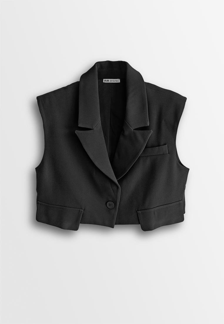 Women Short Blazer - Black - 510161