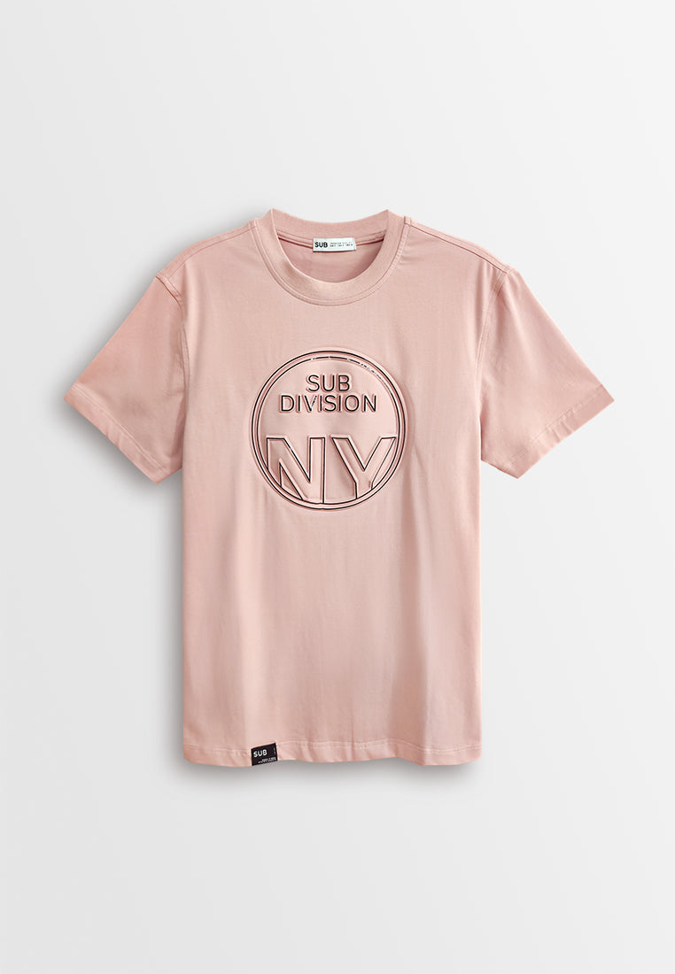 Men Short-Sleeve Graphic Tee - Pink - 510063