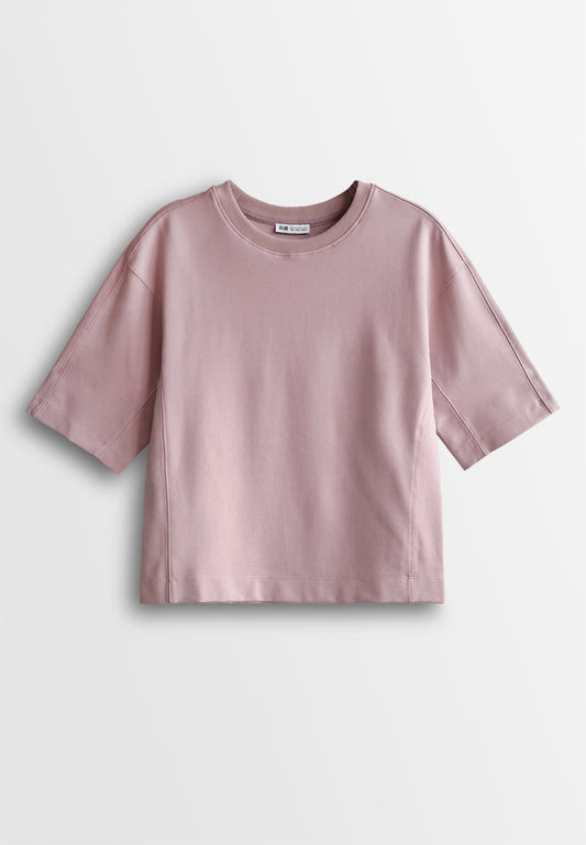 Women Short-Sleeve Fashion Tee - Pink - 510246