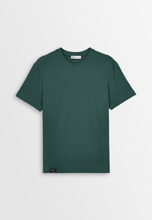 Men Short-Sleeve Basic Tee - Dark Green - 410287