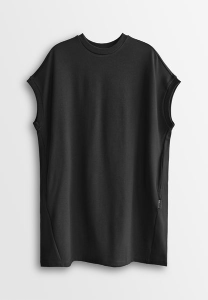 Women Sleeveless Midi Dress - Black - 510278