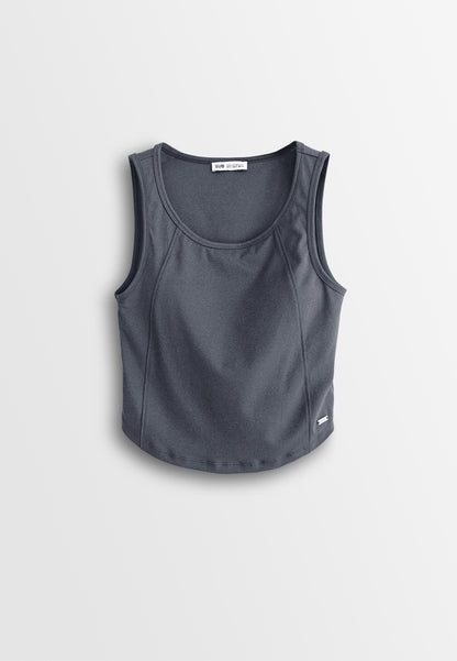 Women Sleeveless Integrated Bra Top - Blue - 610369