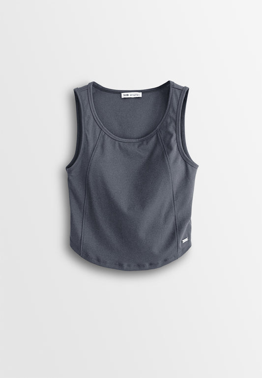Women Sleeveless Integrated Bra Top - Blue - 610369