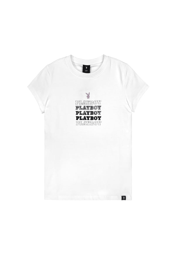 Playboy x SUB Women Short-Sleeve Graphic Tee - White - 410099