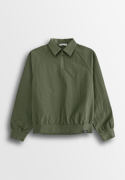 Women Long-Sleeve Sweatshirt - Army Green - 510048