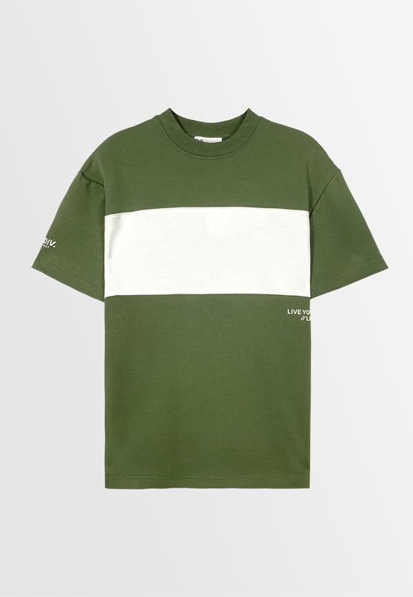 Men Short-Sleeve Fashion Tee - Army Green - 310193