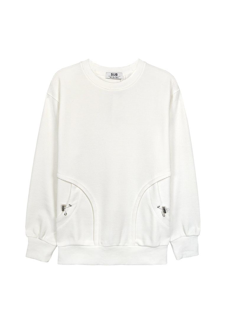 Men Long-Sleeve Sweatshirt - White - 410010