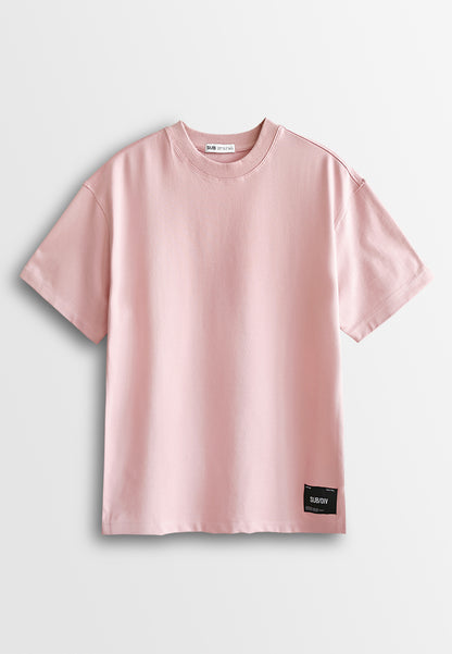 Men Oversized T-Shirt Short Sleeve - Pink - 510377