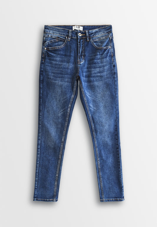 Men Slim Fit Long Jeans - Blue - 510098