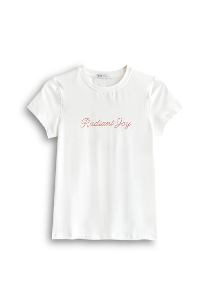 Women Short-Sleeve Graphic Tee - White - 510265