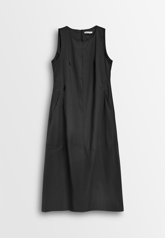 Women Sleeveless Long Dress - Black - 610388