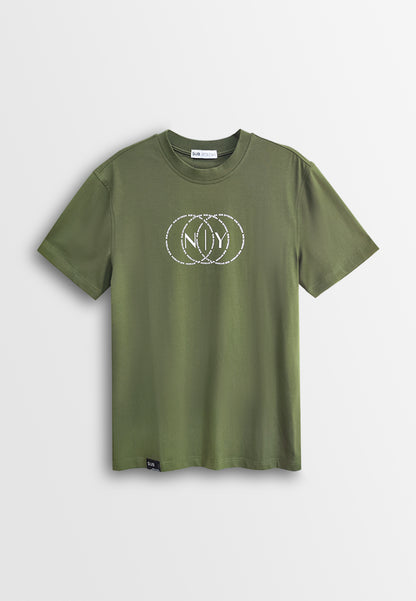 Men Short-Sleeve Graphic Tee - Army Green - 510058