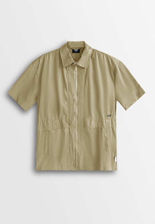 Men Short-Sleeve Shirt - Khaki - 510299