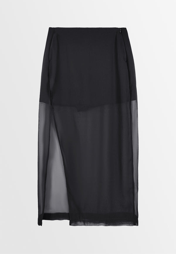 Women Long Skirt - Black - 410089