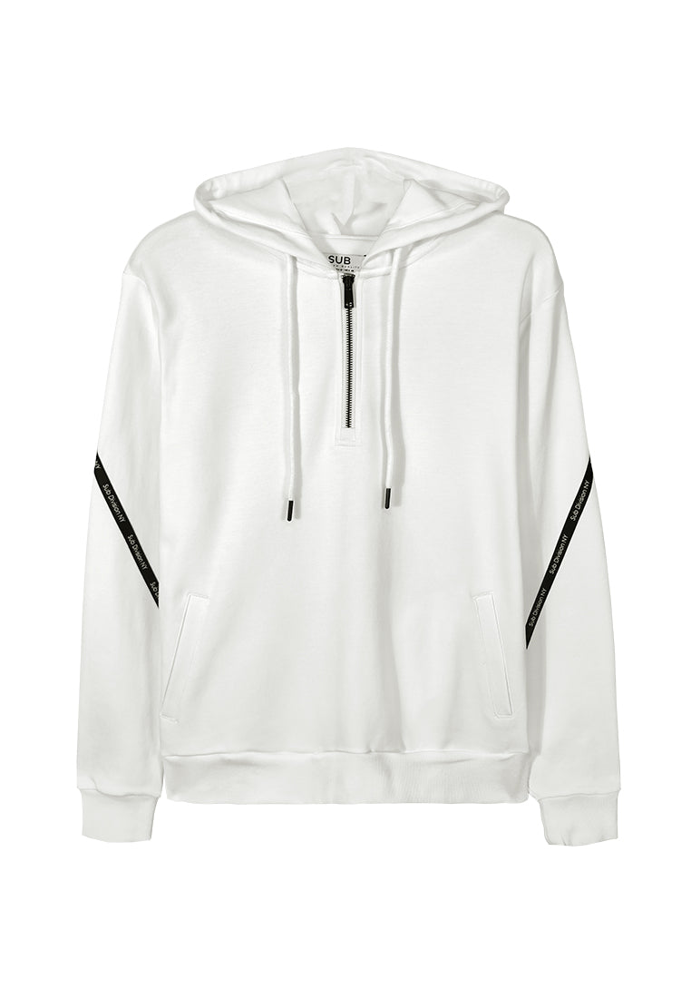 Men Long-Sleeve Sweatshirt Hoodies - White - 310019