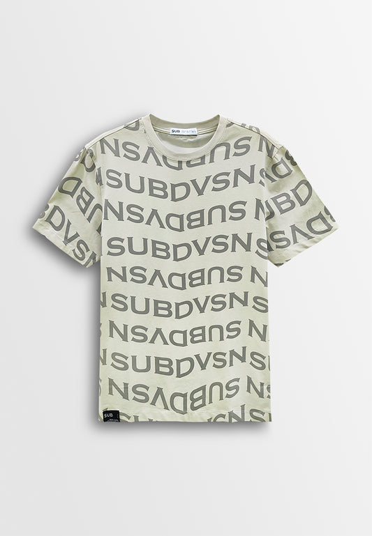 Men Short-Sleeve Graphic Tee - Khaki - 610247