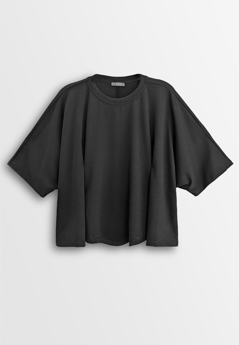 Women Oversized Fashion Tee - Black - 610331