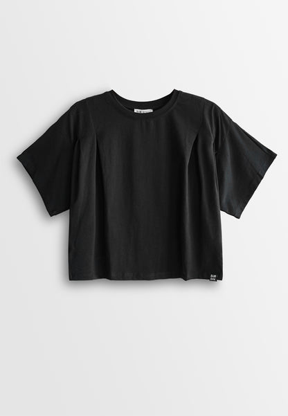 Women Short-Sleeve Fashion Tee - Black - 510058