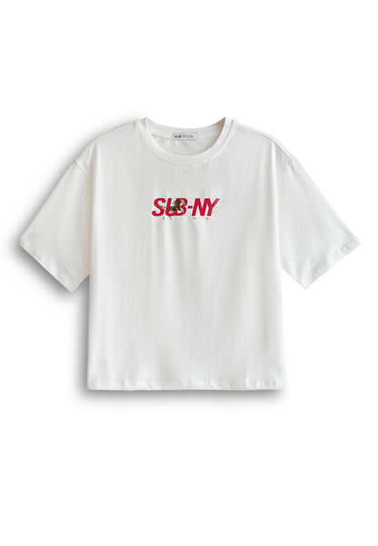 Women Short-Sleeve Fashion Tee - White - 610226