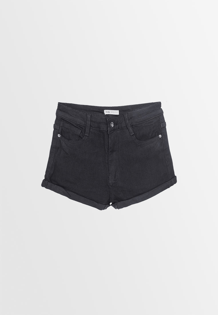 Women Short Jeans - Black - 310061