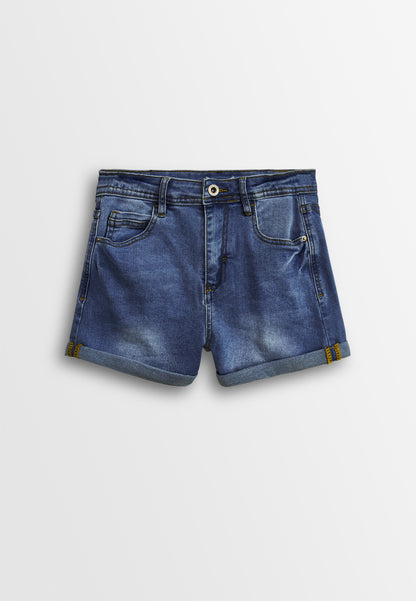 Women Short Jeans - Dark Blue - 610229