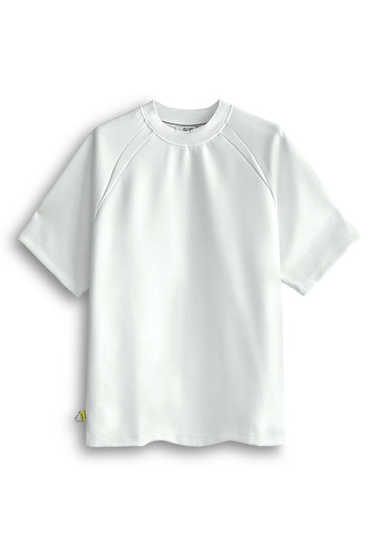 Men Oversized T-Shirt Short Sleeve - White - 510247