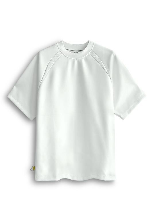 Men Oversized T-Shirt Short Sleeve - White - 510247