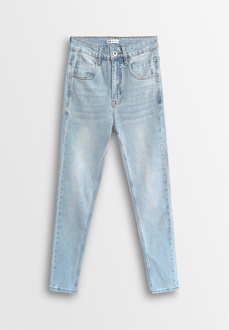 Women Skinny Fit Long Jeans - Light Blue - 610243
