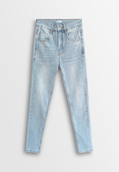 Women Skinny Fit Long Jeans - Light Blue - 610243