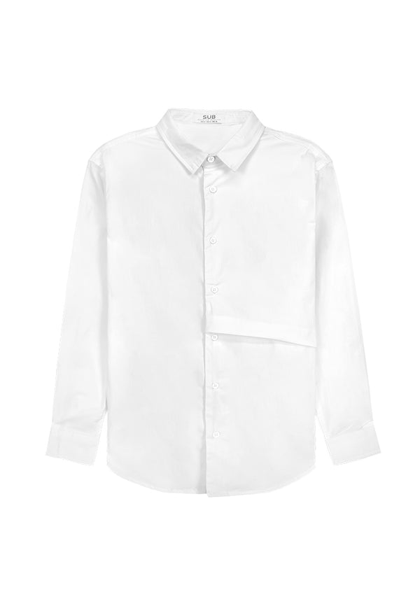 Men Long-Sleeve Shirt - White - 310034