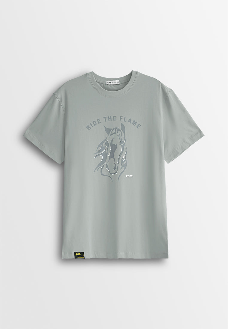 Men Short-Sleeve Graphic Tee - Grey - 510354