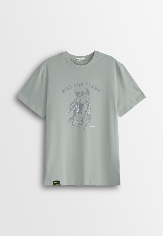 Men Short-Sleeve Graphic Tee - Grey - 510354