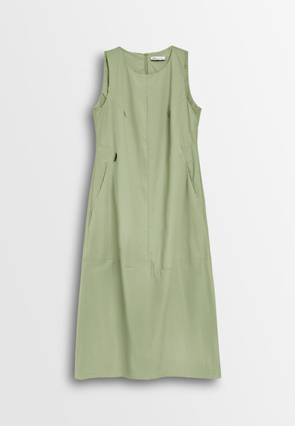 Women Sleeveless Long Dress - Khaki - 610436