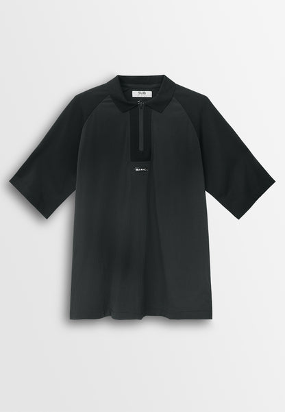 Men Oversized Fashion Polo Tee - Black - 410209