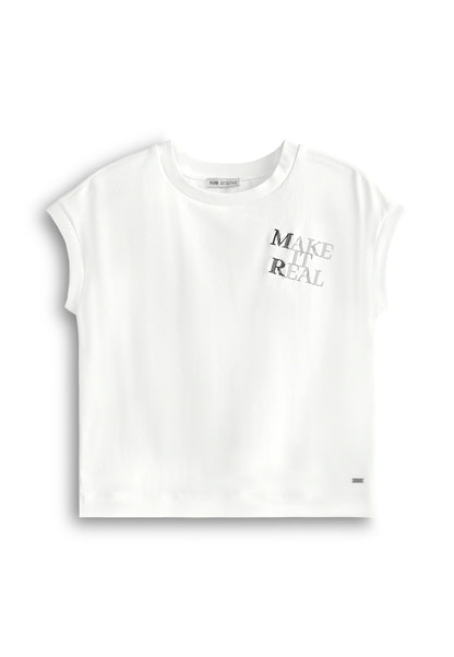 Women Sleeveless Fashion Tee - White - 610450