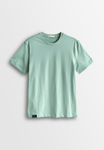 Men Short-Sleeve Plain Tee - Light Green - 510153