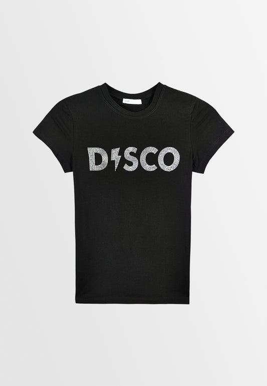 Women Short-Sleeve Graphic Tee - Black - M3W693