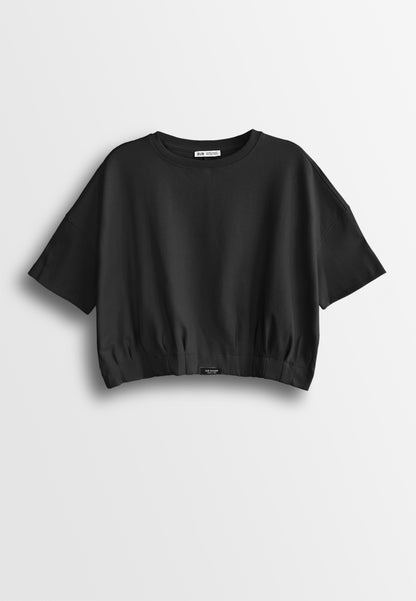 Women Short-Sleeve Fashion Tee - Black - 510051