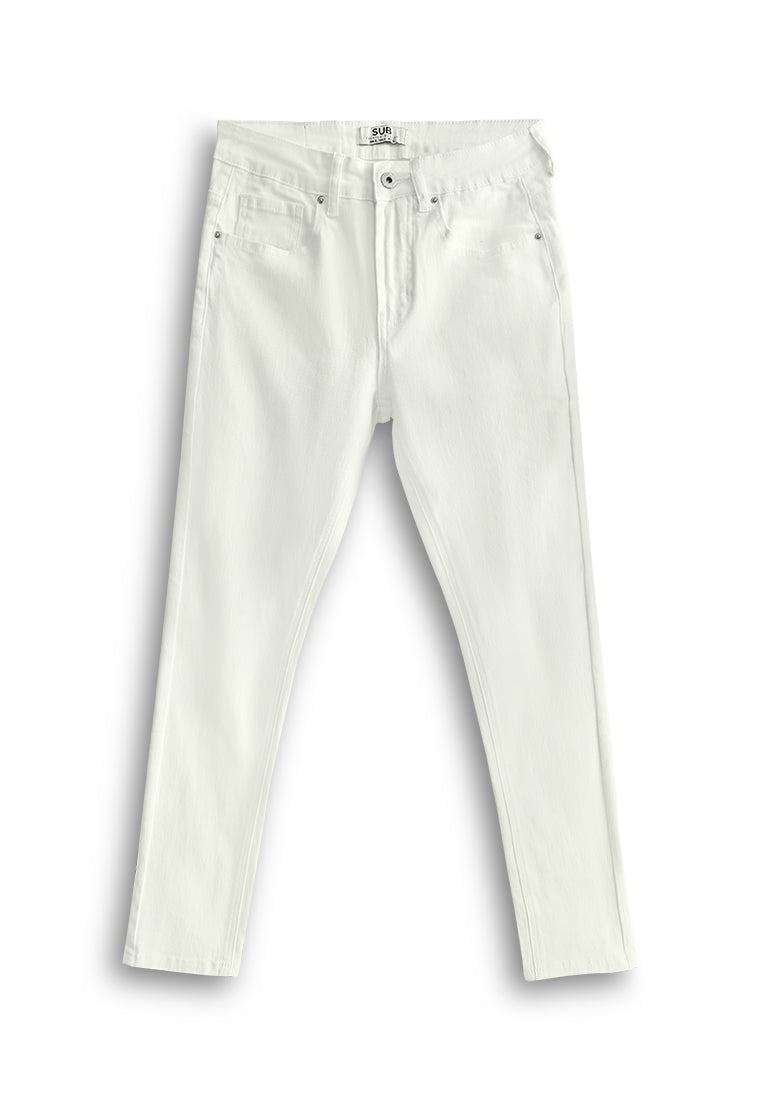 Men Slim Fit Long Jeans - White - 610294