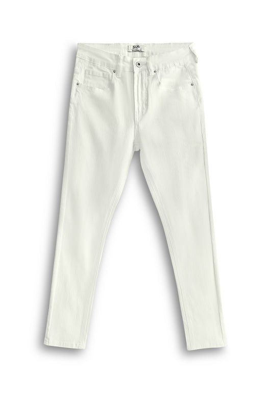 Men Slim Fit Long Jeans - White - 610294