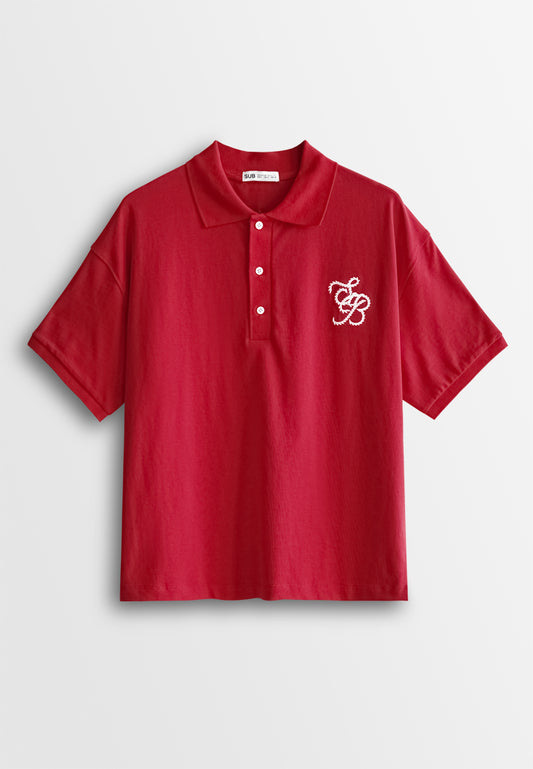 Men Short-Sleeve Fashion Polo Tee - Red - 510374