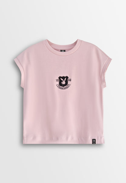 Playboy x SUB Women Sleeveless Fashion Tee - Pink - 610360