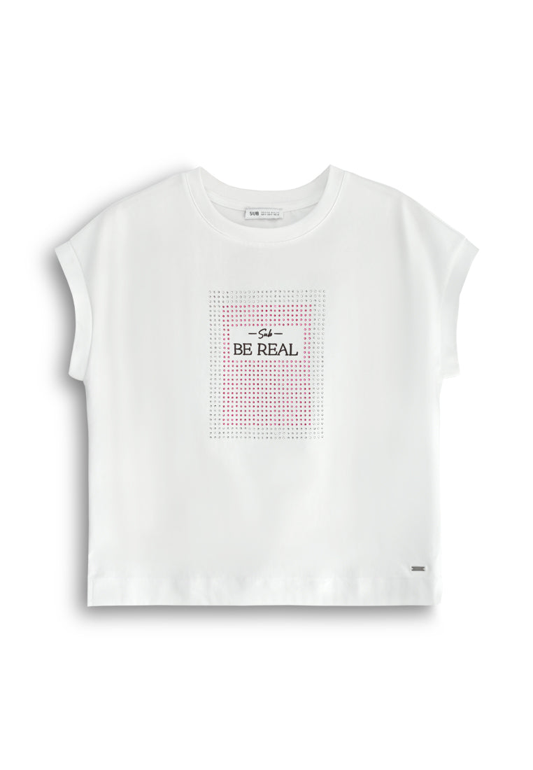 Women Sleeveless Fashion Tee - White - 610285
