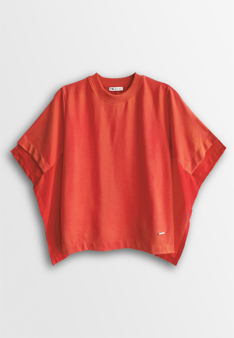 Women Short-Sleeve Fashion Tee - Orange - 410141