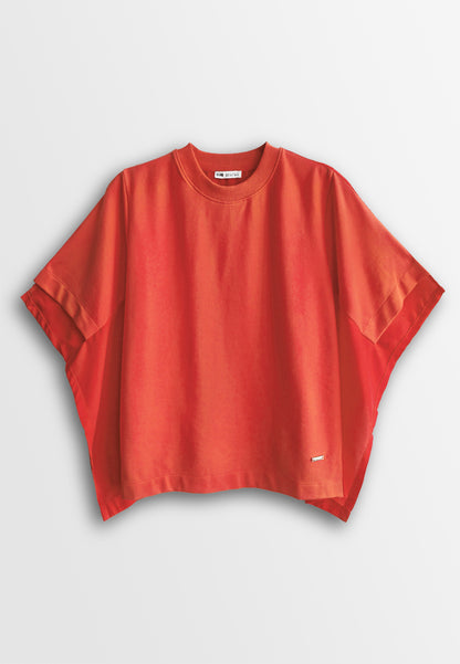 Women Short-Sleeve Fashion Tee - Orange - 410141